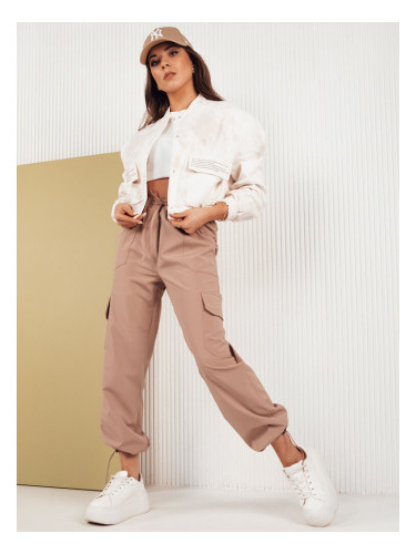 Spodnie damskie spadochronowe MITON beżowe Dstreet