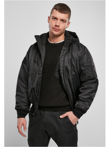 Bomber jacket with hood MA1 black