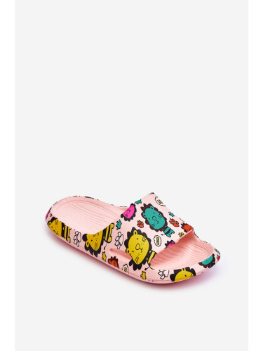 Children's lightweight foam slippers Lion Pink Esther theme