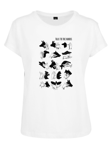 Women's T-shirt Talk To The Hand Box white