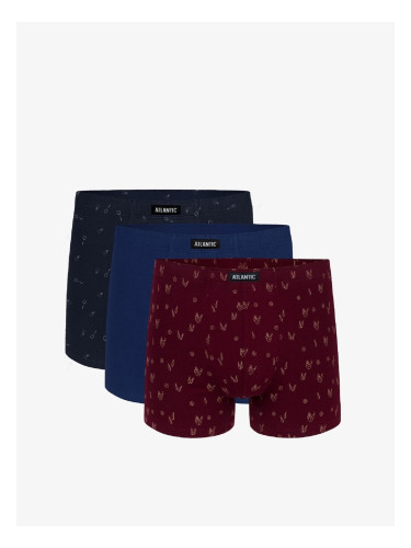 Boxer shorts Atlantic 3MH-025 A'3 S-3XL navy blue-blue-wine 05