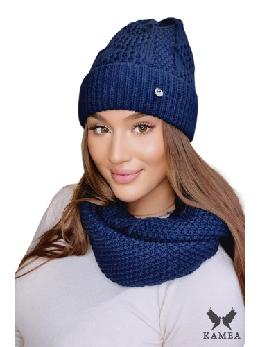 Дамски комплект. Kamea Kamea_Set_Hat&Chimney_K.22.255.12_Navy_Blue