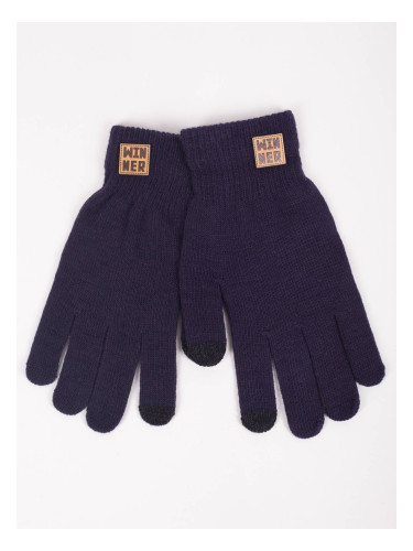 Yoclub Man's Gloves RED-0219F-AA50-011 Navy Blue