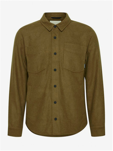 Khaki Lightweight Shirt Jacket Blend - Men