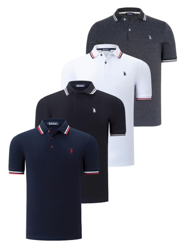 QUAD SET T8594 МЪЖКА ТЕНИСКА DEWBERRY-BLACK-WHITE-NAVY BLUE-ANTHRACITE