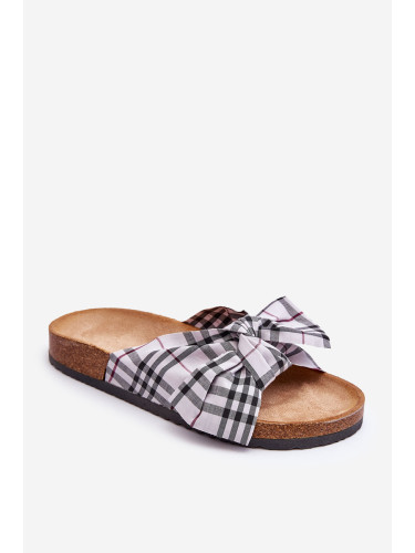 Boto Дамски пързалки с панделка на платформа Сиви Vero