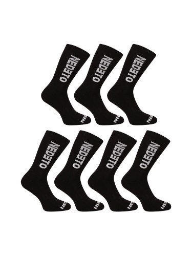 Set of seven pairs of men's socks in black Nedeto