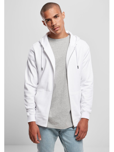 Basic Terry Zip Hoody White