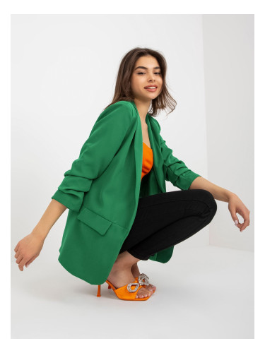 Women's dark green lined blazer OCH BELLA