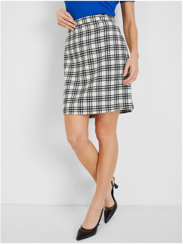 Orsay Women's Black & White Plaid Skirt - Women's
