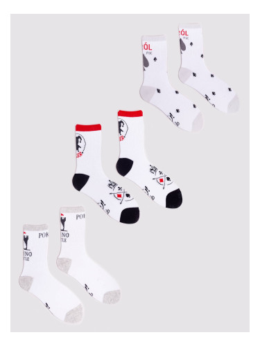 Yoclub Man's Men's Cotton Socks 3-Pack SKA-0070F-AA00