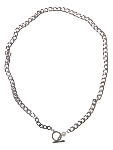 Pearl necklace - silver colors