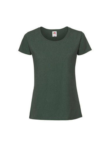 Zielona koszulka damska Iconic 195 Ringspun Premium Premium Fruit of the Loom
