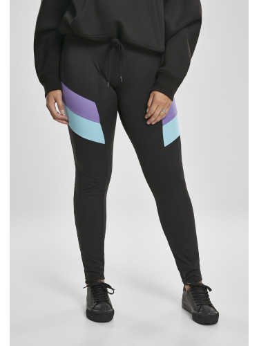 Women's Color Block Leggings Black/Ultraviolet