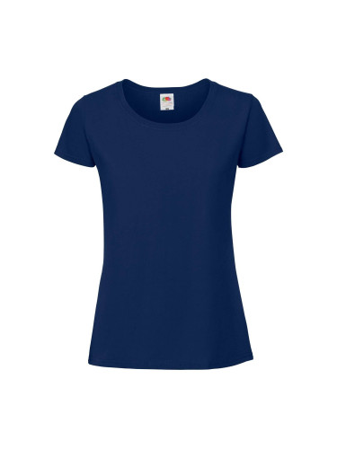 Granatowa koszulka damska Iconic 195 Ringspun Premium Premium Fruit of the Loom