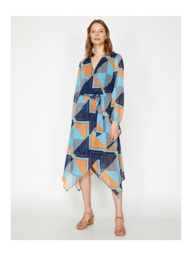 Koton Women's Navy Blue Patterned Dress