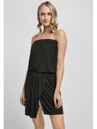 Women's short bandeau dress made of viscose black