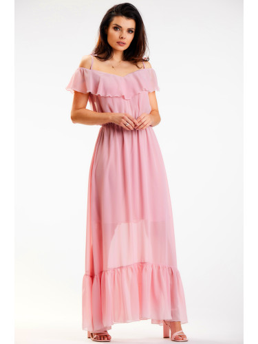 Awama Woman's Dress A573 Dirty Pink