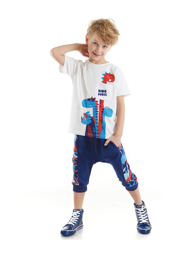 Denokids Dino Dudes Boys T-shirt Capri Shorts Set