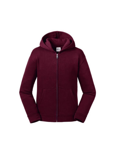 Burgundy children's sweatshirt with hood and zipper Authentic Russell