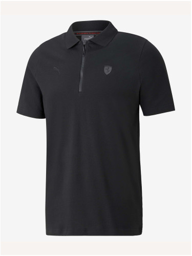 Puma Black Mens Polo T-Shirt Ferrari Style - unisex