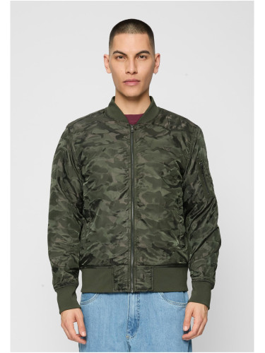 Tonal Camo Bomber Jacket Dark Olive