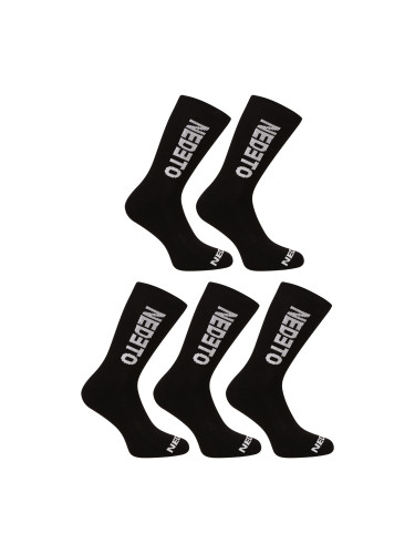 Set of five pairs of men's socks in black Nedeto