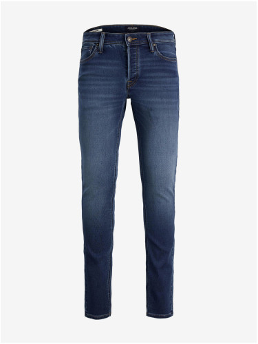 Dark Blue Men's Slim Fit Jeans Jack & Jones Glenn - Men's