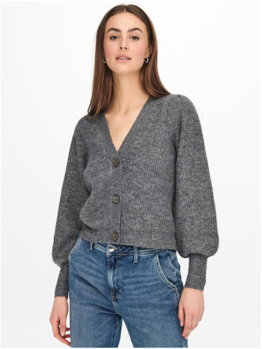 JDY Rea Grey Brindled Cardigan - Ladies