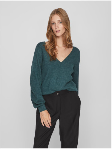 Dark green womens sweater VILA Ril - Women