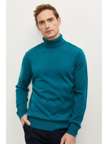 ALTINYILDIZ CLASSICS Men's Oil Anti-Pilling, Anti-Pilling Feature Standard Fit Full Turtleneck Knitwear Sweater.