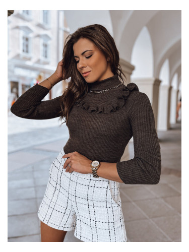 Sweter damski NOAH ciemnobrązowy Dstreet