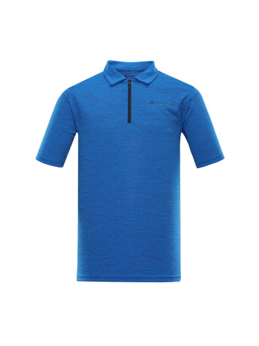 Men's quick-drying polo shirt ALPINE PRO DONN electric blue lemonade