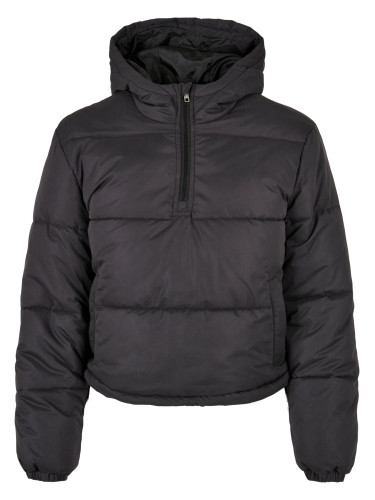 Women's Puffer Pull Over Black Jacket