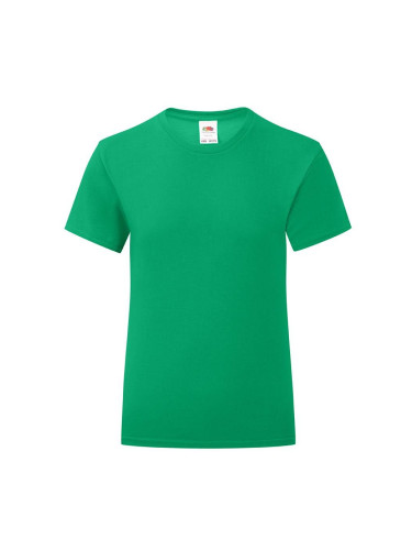 Iconic Fruit of the Loom Girls' Green T-shirt