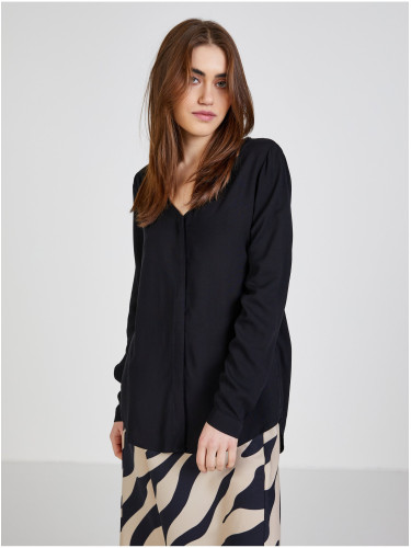 Black blouse with elongated back VILA Paya - Women