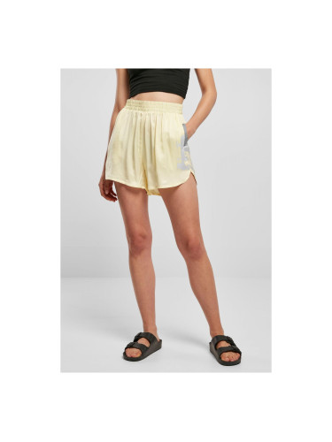 Women's Viscose Satin Resort Shorts - Soft Yellow