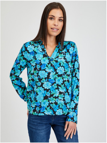 Orsay Blue Women's Floral Blouse - Women's