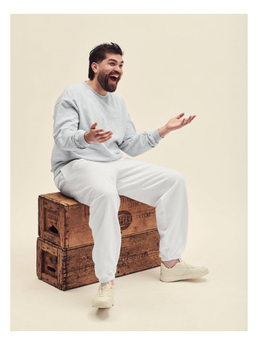 Light grey men's sweatshirt Set-in Sweat Fruit of the Loom