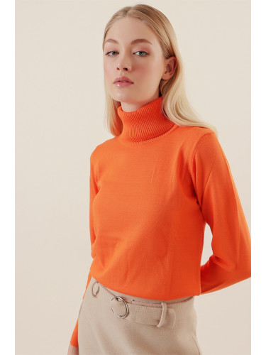 Bigdart 15747 Поло Трикотажен пуловер - оранжев