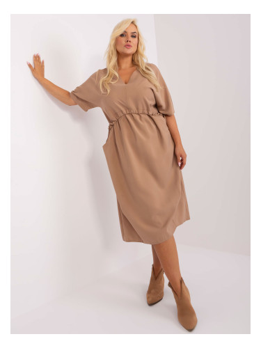 Camel dress larger size with ZULUNA pockets