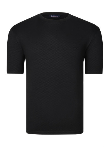 T0737 DEWBERRY MENS T-SHIRT-PLAIN BLACK