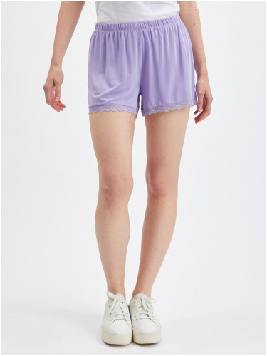 Orsay Light Purple Women's Lace Shorts - Women's