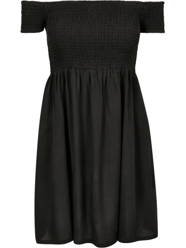 Women's Smoked Off Shoulder Dress black