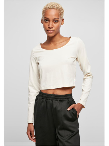 Women's Organic White Sand with Wide Neck and Long Sleeves