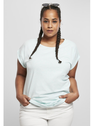 Women's T-shirt Melange Extended Shoulder Tee aqua melange