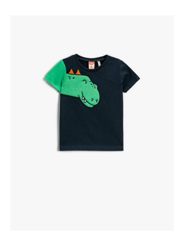 Koton Dinosaur Print Short Sleeved T-Shirt Cotton