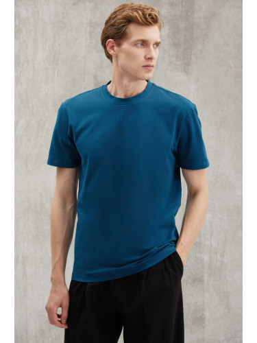 GRIMELANGE Chad Men's Slim Fit Ultra Flexible Oil Green T-shirt
