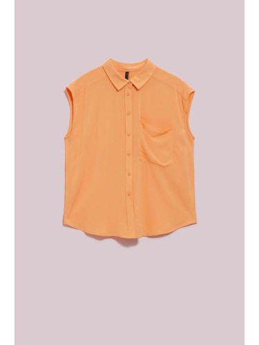 Marisse Women's Shirt L-Ko-4053 Peach