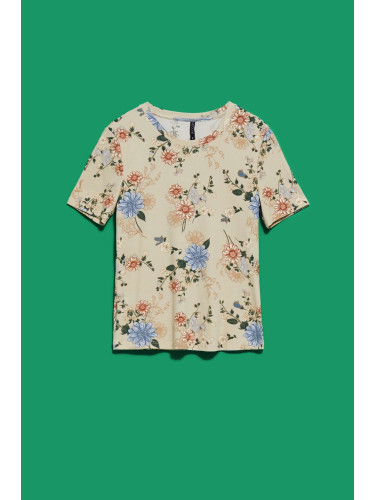 Marisse Women's T-Shirt L-Ts-4095 Off White